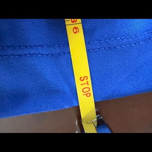 Carmen Marc Valvo Shift Shirt Dress Royal Blue EUC Size Medium - Picture 6 of 7